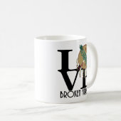 LIEBE gebrochen Arrow Oklahoma 11oz Kaffeetasse (VorderseiteRechts)