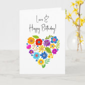 Liebe Geburtstag Herzenslust Blume Grußkarte Karte (Gelbe Blume)