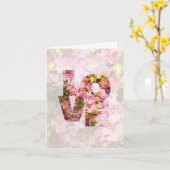 Liebe, Geburtstagsmädchen! Rosa Crabapple Karte (Gelbe Blume)