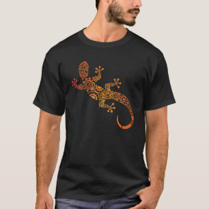 Liebe Geckos Tribal Lizard Chameleon Gecko Tattoo T-Shirt