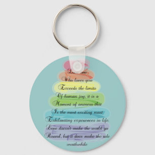 "Liebe-" Gedicht-Geschenk-künstlerischer Schlüsselanhänger