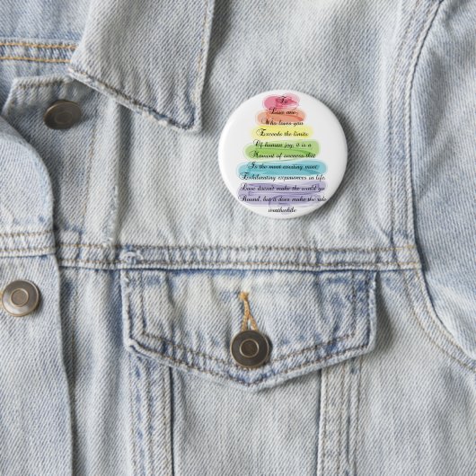 "Liebe" Gedicht gibt Künstlerisches Baumdesign Button (Beispiel)