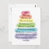 "Liebe" Gedicht gibt Künstlerisches Baumdesign Postkarte (Vorne/Hinten)