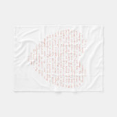 Liebe-Gedicht in der Form des Herzens Fleecedecke (Vorderseite (Horizontal))