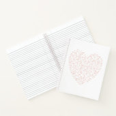 Liebe Gedicht in Form des Herzens Notizblock (Innenseite)