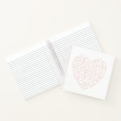 Liebe Gedicht in Form des Herzens Notizblock (Innenseite)