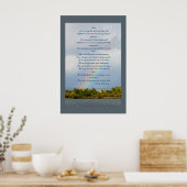 Liebe Gedicht mit Rainbow-Foto-Poster Poster (Küche)