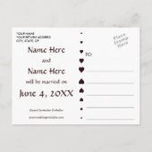 Liebe Gedicht Save the Date Postkarte (Rückseite)