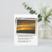 Liebe Gedicht und Birch Bay Sunset Postkarte (Stehend Vorderseite)