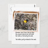 Liebe Gedicht und Gedicht Orange Postkarte (Vorne/Hinten)