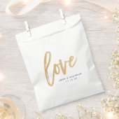 Liebe Gefallen Tasche, Goldschrift, Gastgeschenk H Geschenktütchen (Ausgeschnitten)