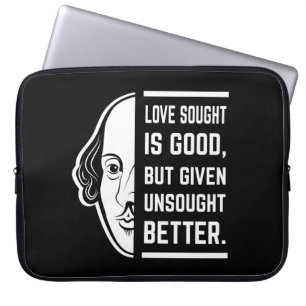 Liebe gefragt ist gut Shakespeare Thespia Zitat Laptopschutzhülle