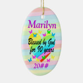 LIEBE GEFÜLLT PERSONALISIERT UND DATED 90. ORNAMEN KERAMIK ORNAMENT (Rechts)