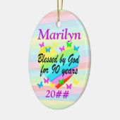 LIEBE GEFÜLLT PERSONALISIERT UND DATED 90. ORNAMEN KERAMIK ORNAMENT (Links)