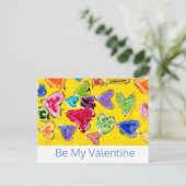 Liebe Gefüllte Herz Lovitude Postkarte (Stehend Vorderseite)