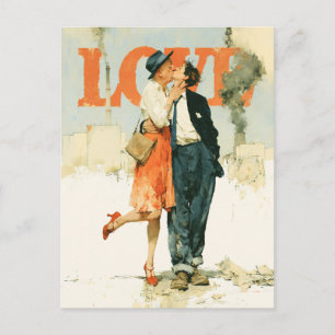 Liebe gegen den Rauch Postkarte