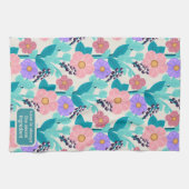 Liebe Geheimzutat Pastell Blumenmuster Geschirrtuch (Horizontal)