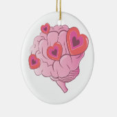 Liebe-Gehirn Keramik Ornament (Rechts)