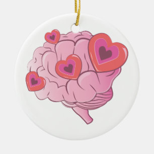 Liebe-Gehirn Keramik Ornament