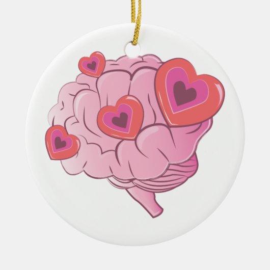 Liebe-Gehirn Keramik Ornament (Vorne)
