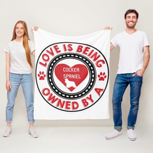 Liebe gehört einem Cocker Spaniel Fleecedecke (Beispiel)
