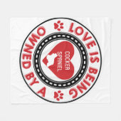 Liebe gehört einem Cocker Spaniel Fleecedecke (Vorderseite (Horizontal))