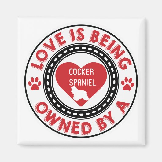 Liebe gehört einem Cocker Spaniel Magnet (Vorne)