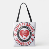 Liebe gehört einem Cocker Spaniel Tasche (Rückseite)