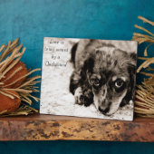 Liebe gehört einer Dackel Fotoplatte (Seite)