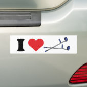 Liebe geht Autoaufkleber auf Krücken (Auf Auto)
