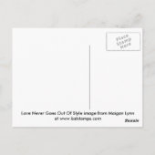 Liebe geht niemals über eine Postkarte hinaus (Rückseite)