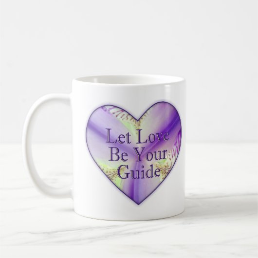 Liebe gelassen, Blume des Herzens sein Kaffeetasse (Links)