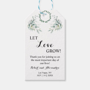 Liebe gelassen Eukalyptus-Gastgeschenk Hochzeit-Gi Geschenkanhänger