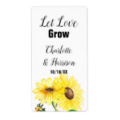 Liebe gelassen Gastgeschenk Hochzeit Sonnenblumenp (Vorne)