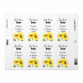 Liebe gelassen Gastgeschenk Hochzeit Sonnenblumenp (Vorne)