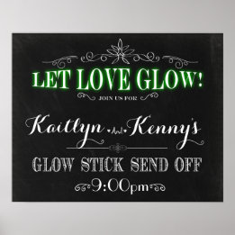 Liebe gelassen leuchten - Glow Stick Send 16x20 Poster