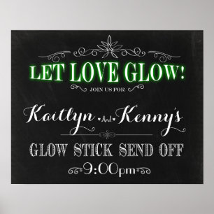 Liebe gelassen leuchten - Glow Stick Send 16x20 Poster