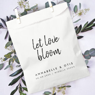 Liebe gelassen   Modernes Hochzeitssamen für Blume Geschenktütchen