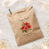 Liebe gelassen Mohn Gastgeschenk Hochzeit Tasche Geschenktütchen (Ausgeschnitten)