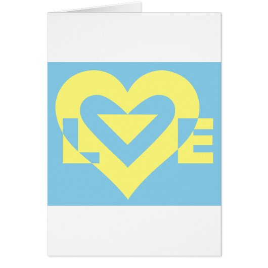 Liebe gelb auf blau (Vorne)
