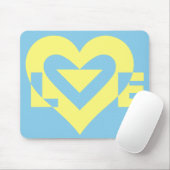 Liebe gelb auf blau mousepad (Mit Mouse)