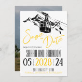 Liebe gelb save the date (Vorne/Hinten)