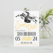 Liebe gelb save the date (Stehend Vorderseite)