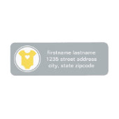 Liebe Gelb und Grau Rücksendeadresse (Vorne)