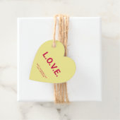 Liebe gelbes Herz Spaß niedlich Valentinstag Brauc Geschenkanhänger (Beispiel)