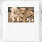 Liebe Gelbes Labrador Retriever Welpen Sticker (Tasche)