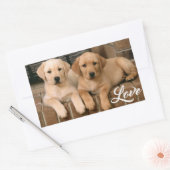 Liebe Gelbes Labrador Retriever Welpen Sticker (Umschlag)