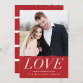 Liebe Gemalt Modernes Foto Valentinstag Karte (Vorne/Hinten)