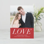 Liebe Gemalt Modernes Foto Valentinstag Karte (Stehend Vorderseite)