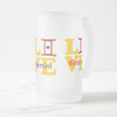 ♊ Liebe Gemini-Zodiac-Mattiert-Bier Mattglas Bierglas (VorderseiteRechts)